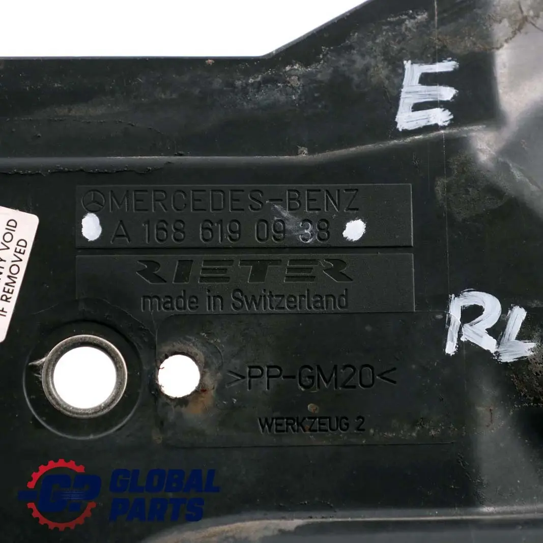 Mercedes W168 Cubierta protectora debajo del piso trasero izquierdo - SKU A1686190938 - Número de pieza A1686190938