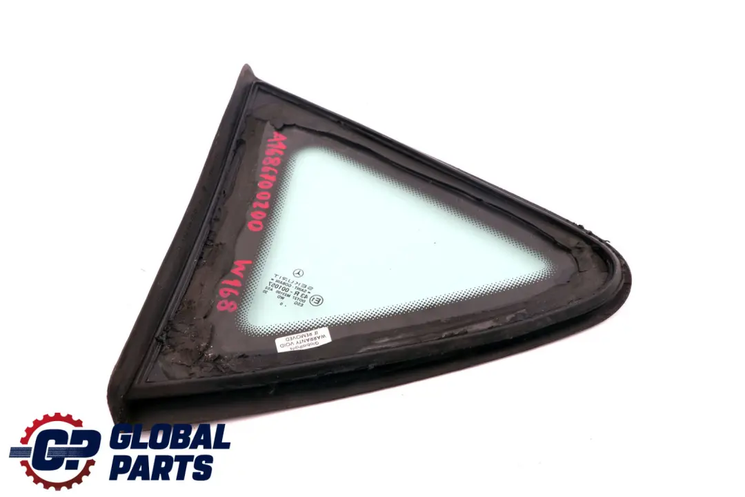  Mercedes-Benz A-Class W168 Rear Right O/S Window Glass AS2 - SKU A1686700200 - Part number A1686700200