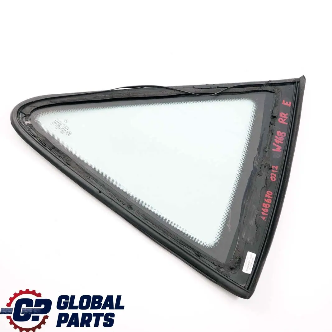 Mercedes W168 Cristal Fijo Guardabarros Trasero Derecho Ventana AS2 - SKU A1686700212 - Número de pieza A1686700212