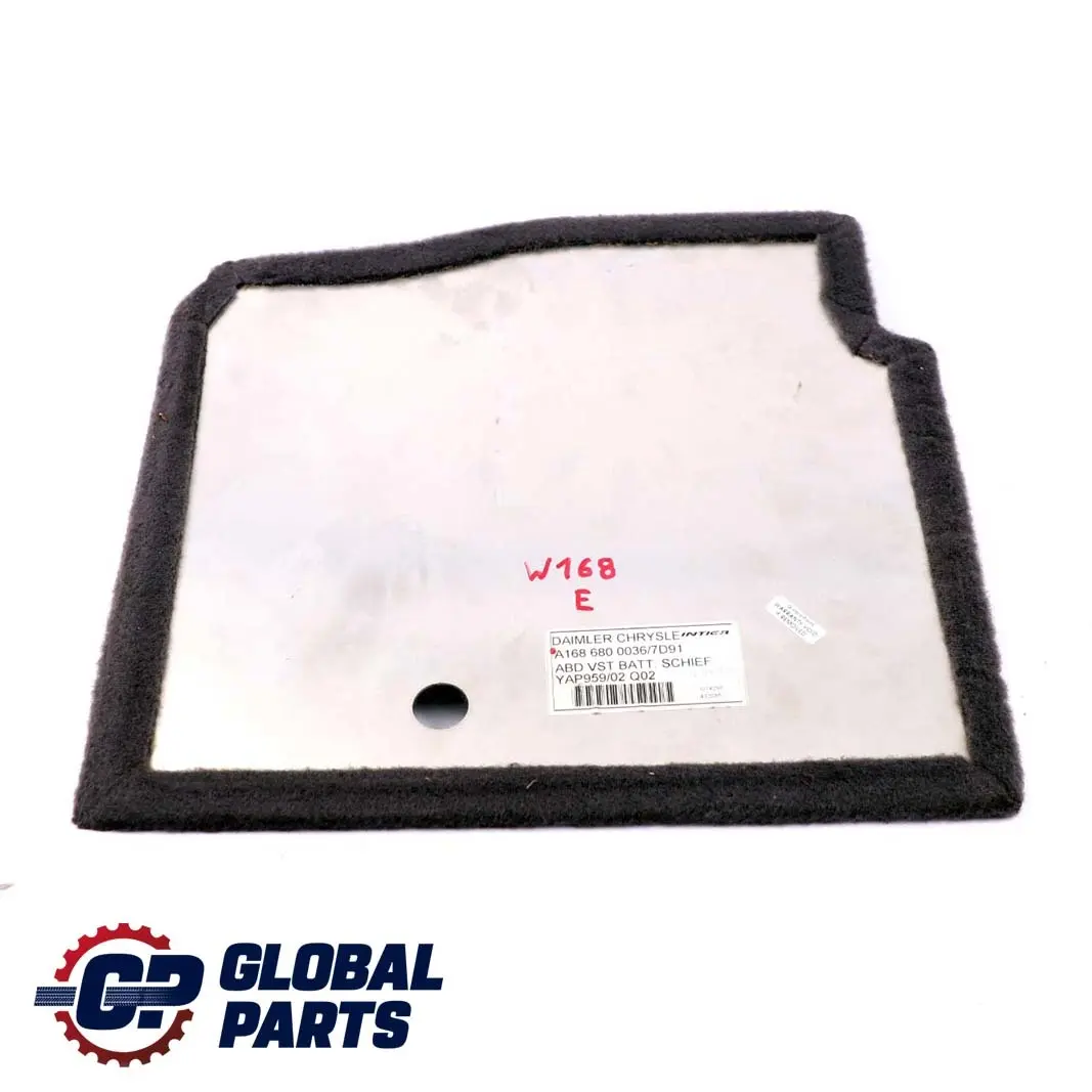 Benz W168 Tapa De La bateria Tapa del suelo Antracita para Mercedes con número de pieza A1686800036 Mercedes Benz W168 Tapa De La bateria Tapa del suelo Antracita - SKU A1686800036 - Número de pieza A1686800036