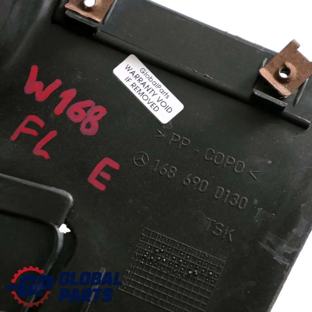 Osłona Lewe Nadkole Lewy Przód do MERCEDES W168 o numerze A1686900130 MERCEDES W168 Osłona Lewe Nadkole Lewy Przód - SKU A1686900130 - Numer Części A1686900130