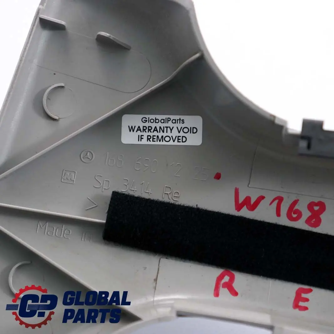 Mercedes-Benz A W168 Blende Zentrale Säule Verkleidung Rechts Grau für mit Teilenummer A1686901225 Mercedes-Benz A W168 Blende Zentrale Säule Verkleidung Rechts Grau - SKU A1686901225 - Teilenummer A1686901225