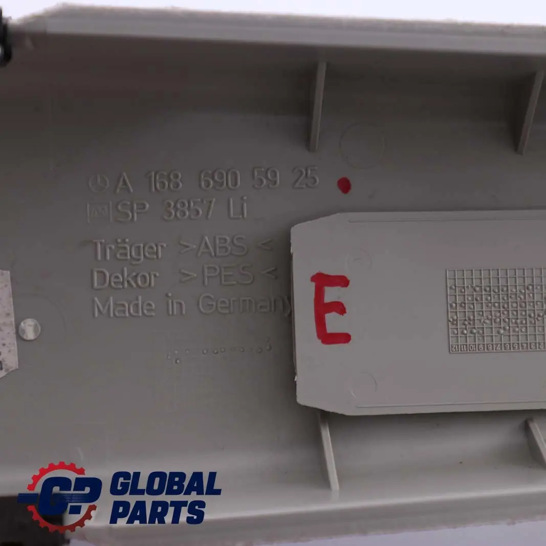 Embellecedor Pilar B Izquierdo Tapa Panel Gris para Mercedes W168 con número de pieza A1686905925 Mercedes W168 Embellecedor Pilar B Izquierdo Tapa Panel Gris - SKU A1686905925 - Número de pieza A1686905925