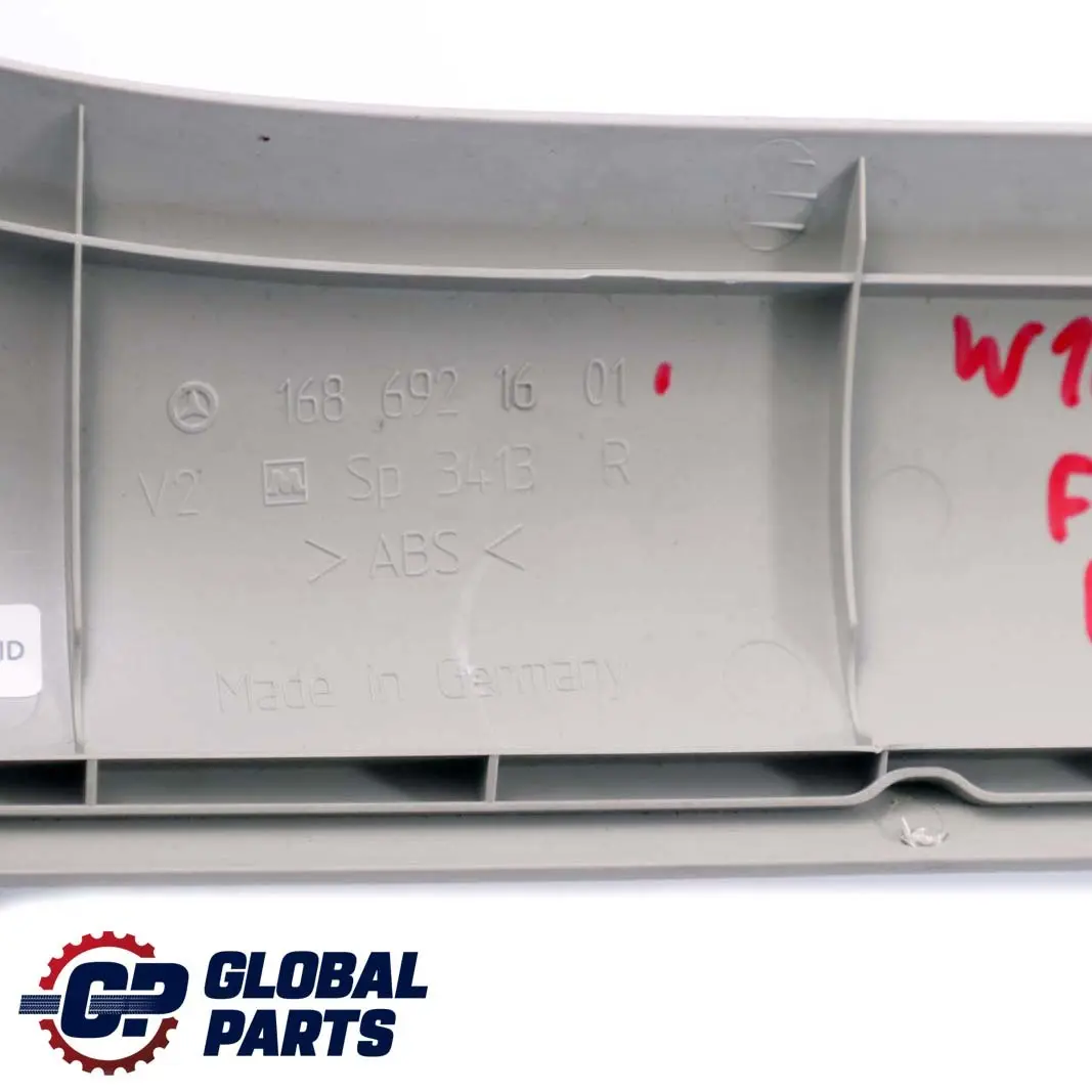 Mercedes-Benz A-Class W168 Trim A-Pillar Front Right Panel O/S Grey to with Part number A1686921601 Mercedes-Benz A-Class W168 Trim A-Pillar Front Right Panel O/S Grey - SKU A1686921601 - Part number A1686921601