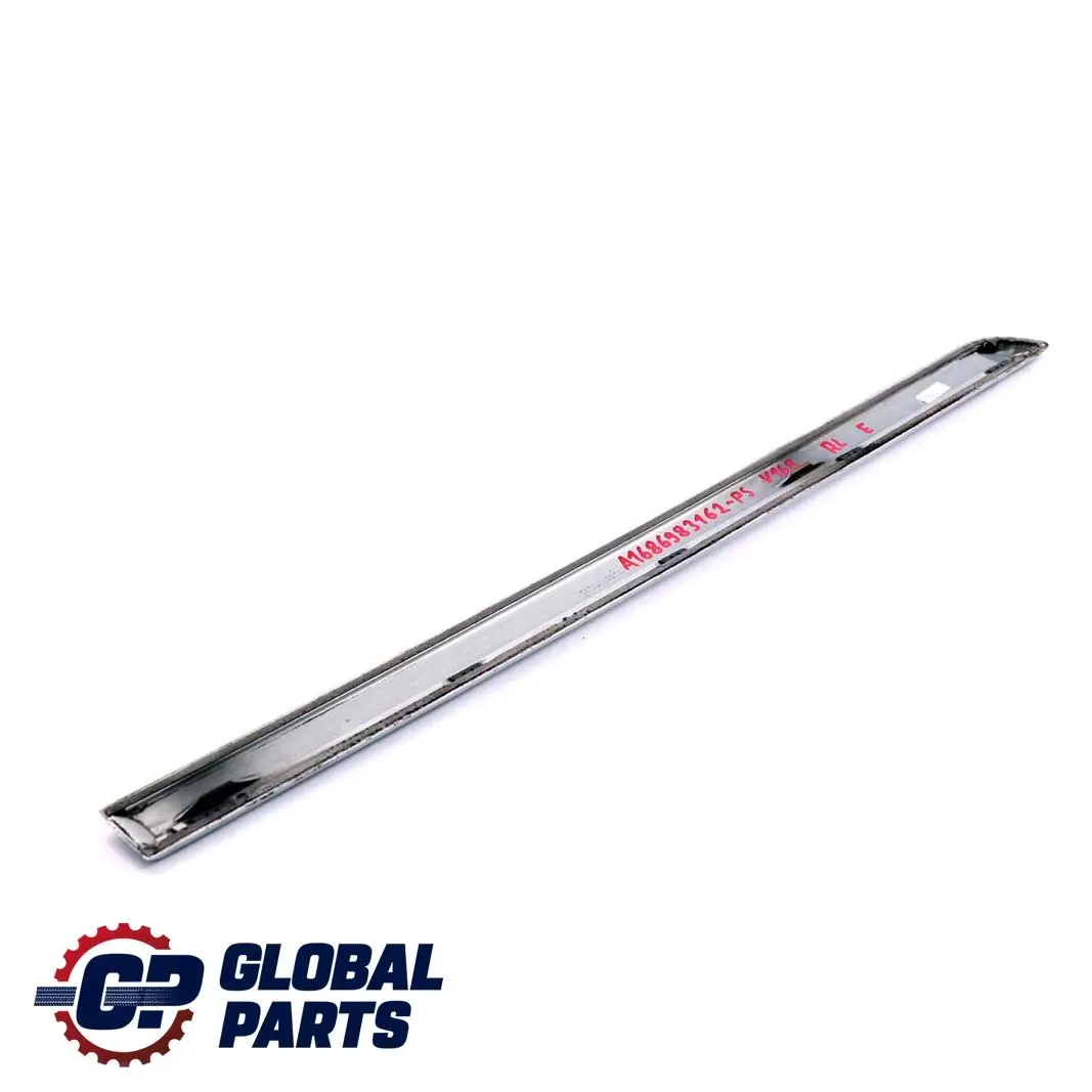 Clase A W168 Puerta Trasera Izquierda Moldura Tira Plata Polar 761 para Mercedes con número de pieza A1686983162 Mercedes Clase A W168 Puerta Trasera Izquierda Moldura Tira Plata Polar 761 - SKU A1686983162-PS - Número de pieza A1686983162