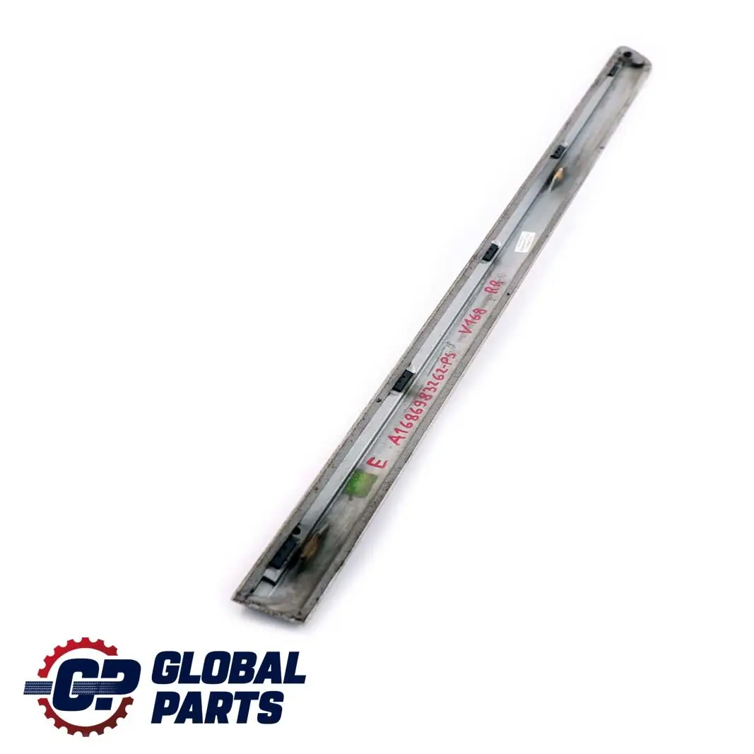 Right Door O/S Moulding Trim Strip Polar Silver 761 to Mercedes A-Class W168 Rear with Part number A1686983262 Mercedes A-Class W168 Rear Right Door O/S Moulding Trim Strip Polar Silver 761 - SKU A1686983262-PS - Part number A1686983262