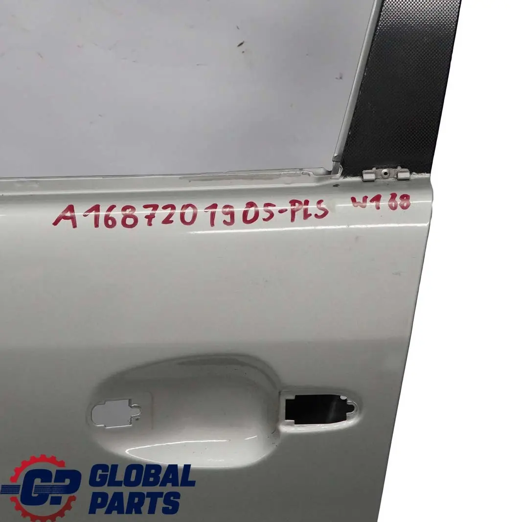 Mercedes-Benz A-Class W168 Door Front Left N/S Polar Silver Metallic - 761 to with Part number A1687201905 Mercedes-Benz A-Class W168 Door Front Left N/S Polar Silver Metallic - 761 - SKU A1687201905-PLS - Part number A1687201905