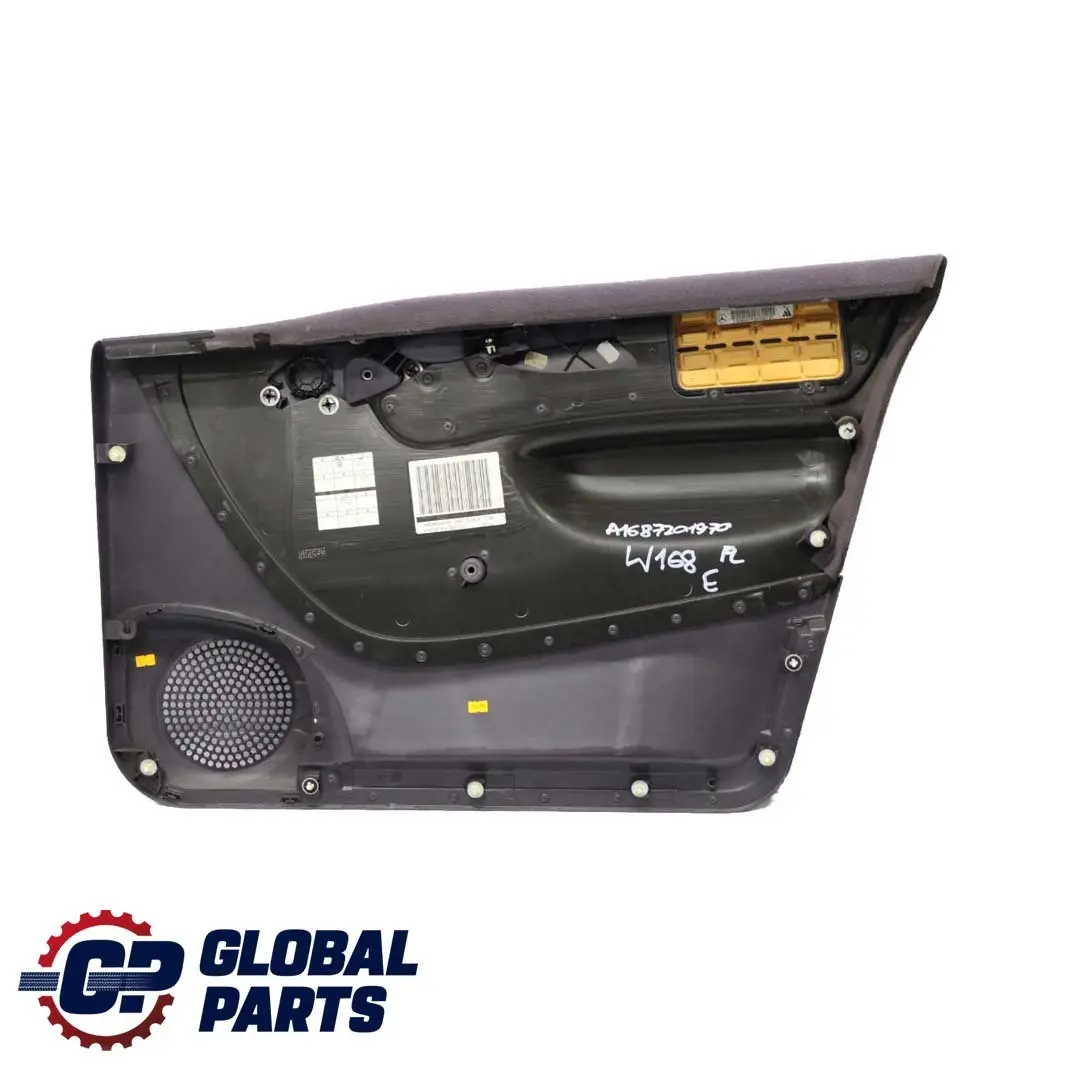 Mercedes-Benz A-Class W168 Front Left N/S Door Card Trim Panel Cloth Slate Grey to with Part number A1687201970 Mercedes-Benz A-Class W168 Front Left N/S Door Card Trim Panel Cloth Slate Grey - SKU A1687201970 - Part number A1687201970
