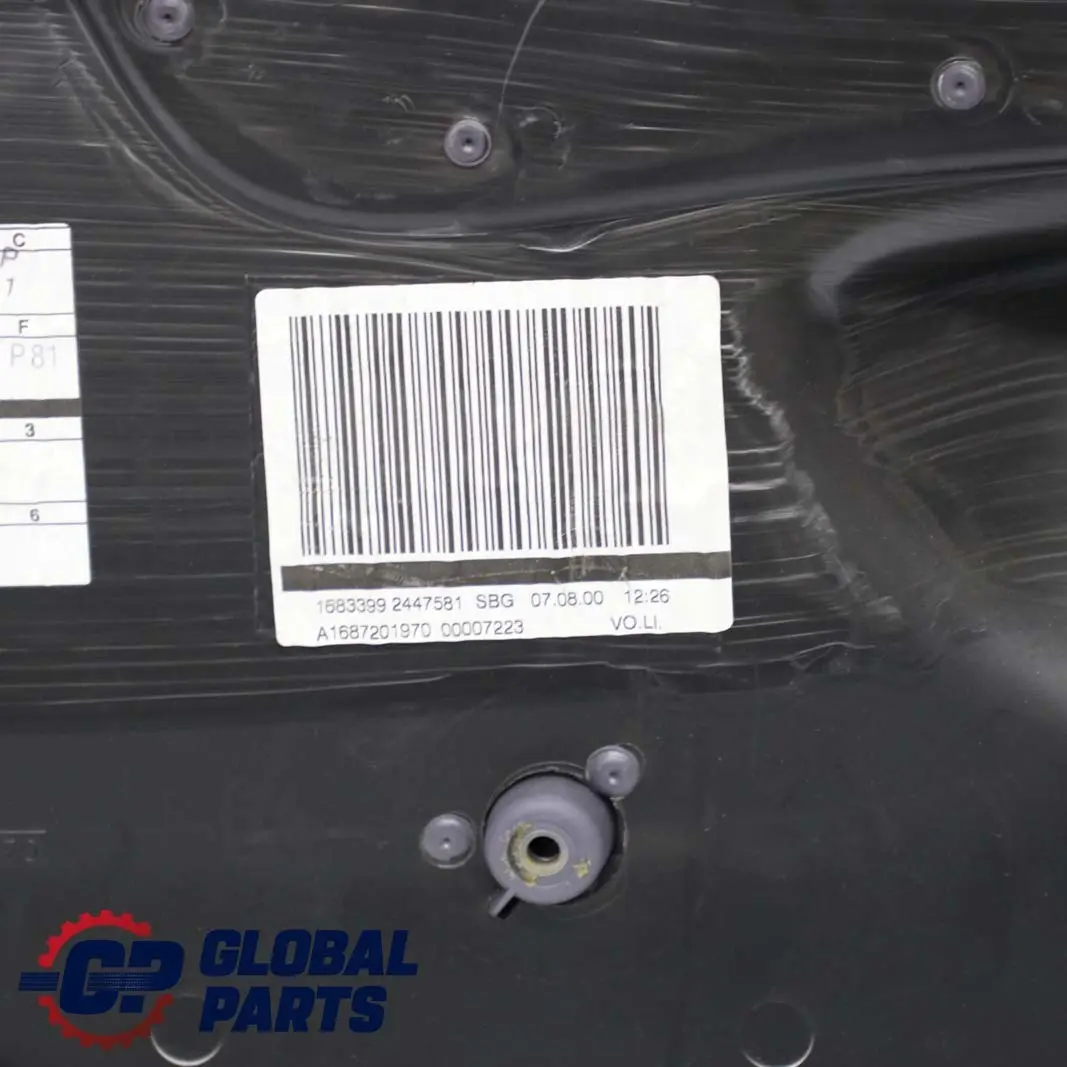 Mercedes-Benz A-Class W168 Front Left N/S Door Card Trim Panel Cloth Slate Grey to with Part number A1687201970 Mercedes-Benz A-Class W168 Front Left N/S Door Card Trim Panel Cloth Slate Grey - SKU A1687201970 - Part number A1687201970