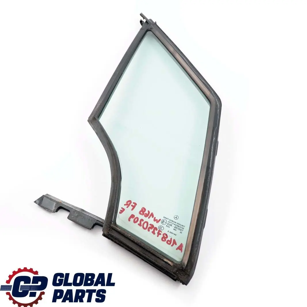 Delantero Derecho Puerta Cuarto Ventana AS2 para Mercedes W168 con número de pieza A1687250209 Mercedes W168 Delantero Derecho Puerta Cuarto Ventana AS2 - SKU A1687250209 - Número de pieza A1687250209