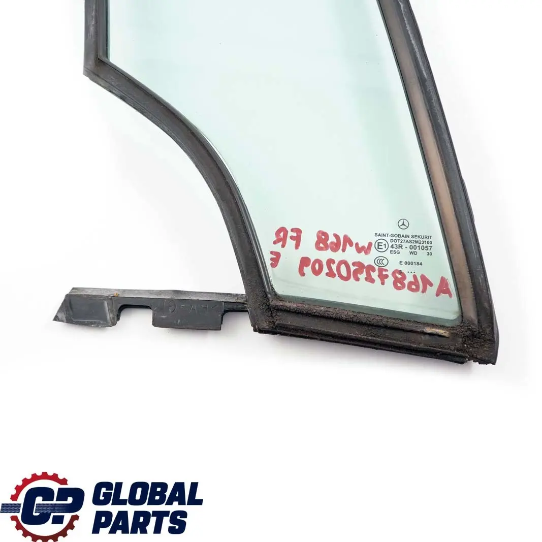  Mercedes-Benz A-Class W168 Front Right O/S Door Quarter Window AS2 - SKU A1687250209 - Part number A1687250209