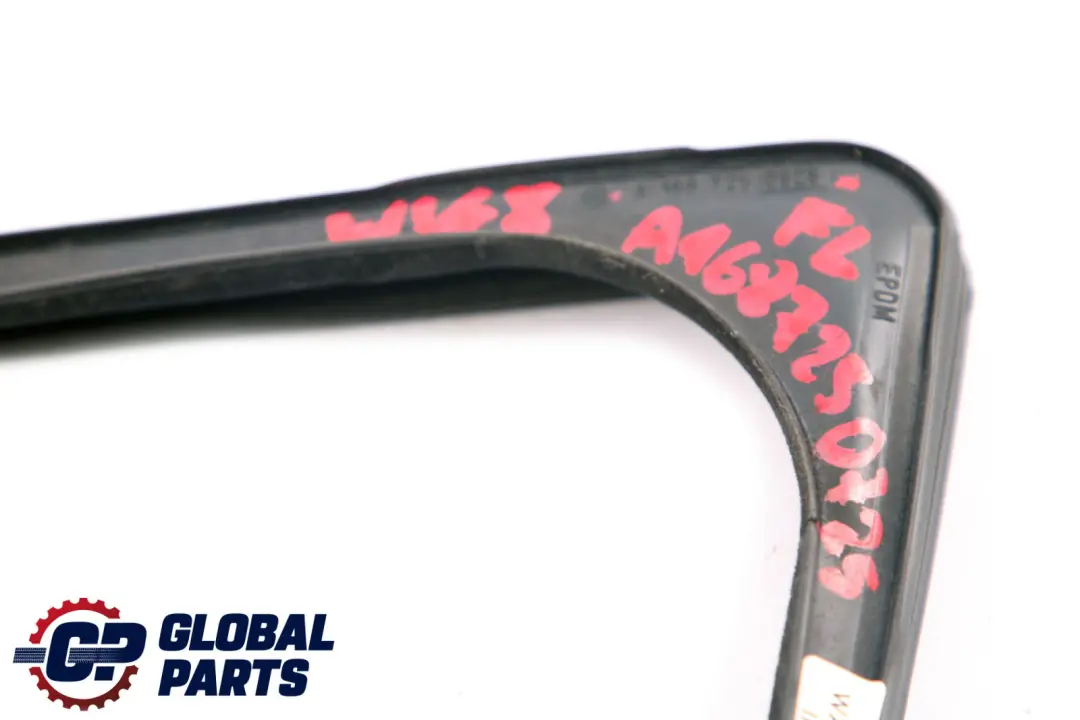 Mercedes-Benz A-Class W168 Front Left Door N/S Window Seal Gasket to with Part number A1687250725 Mercedes-Benz A-Class W168 Front Left Door N/S Window Seal Gasket - SKU A1687250725 - Part number A1687250725