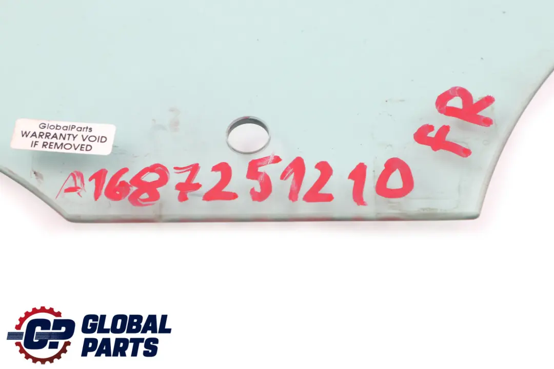 Mercedes-Benz W168 avant Droit Bleu Verre Vitre AS2 - SKU A1687251210 - Numéro de pièce A1687251210