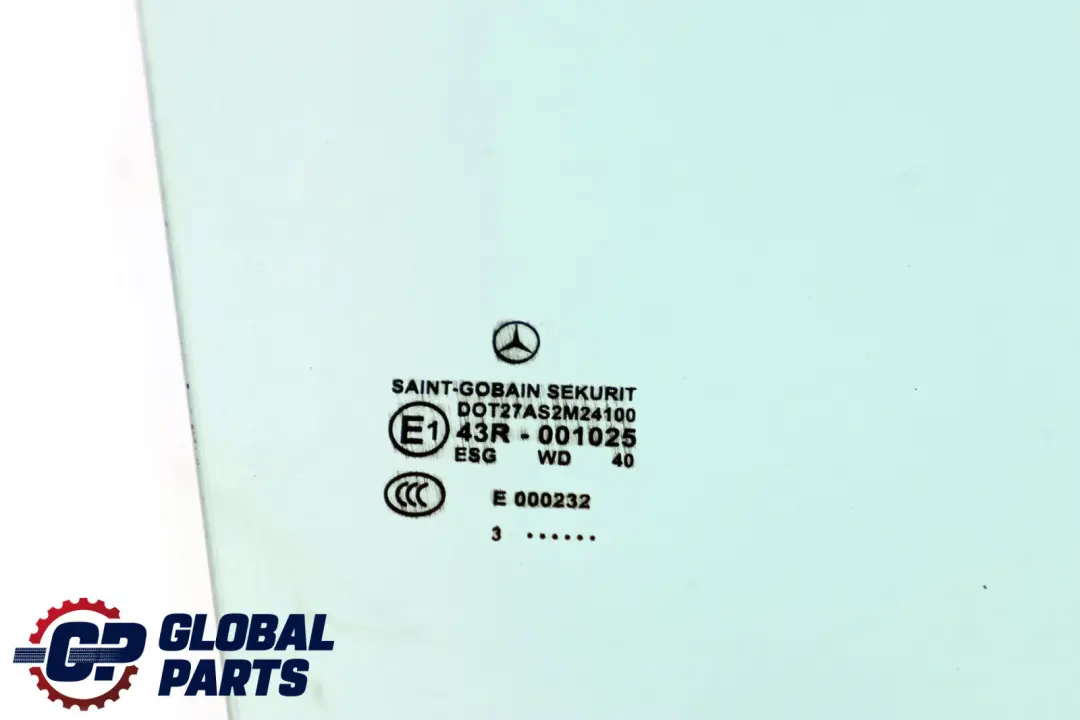 MERCEDES W168 Prawa Szyba Drzwi AS2 Prawy Przód - SKU A1687251210 - Numer Części A1687251210