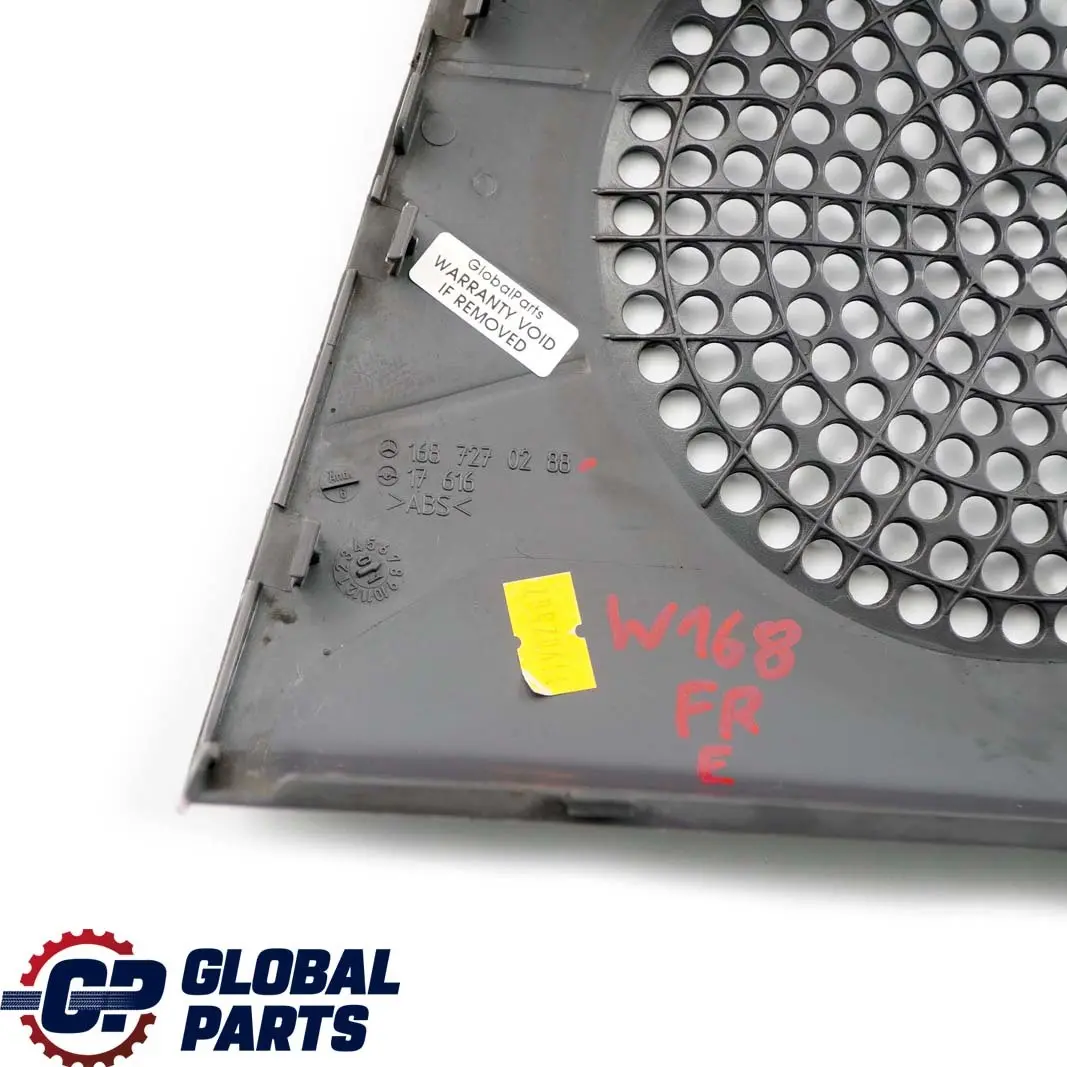 anteriore destro Scheda Porta Coperchio Altoparlante per Mercedes W168 con numero di parte A1687270288 Mercedes W168 anteriore destro Scheda Porta Coperchio Altoparlante - SKU A1687270288 - Numero di parte A1687270288