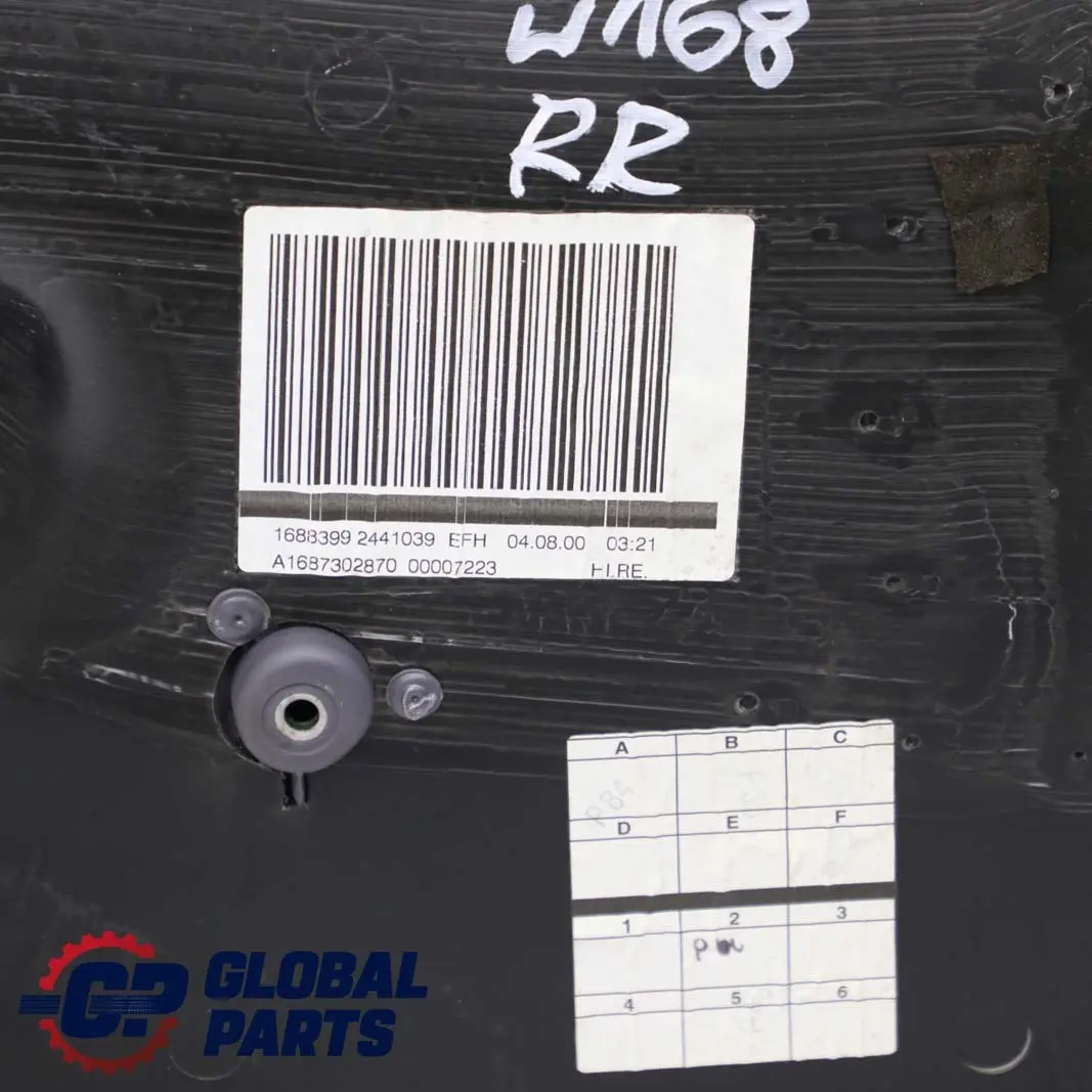 Mercedes W168 Trasera Derecha Panel De La tarjeta De puerta De tela gris pizarra - SKU A1687303070 - Número de pieza A1687303070