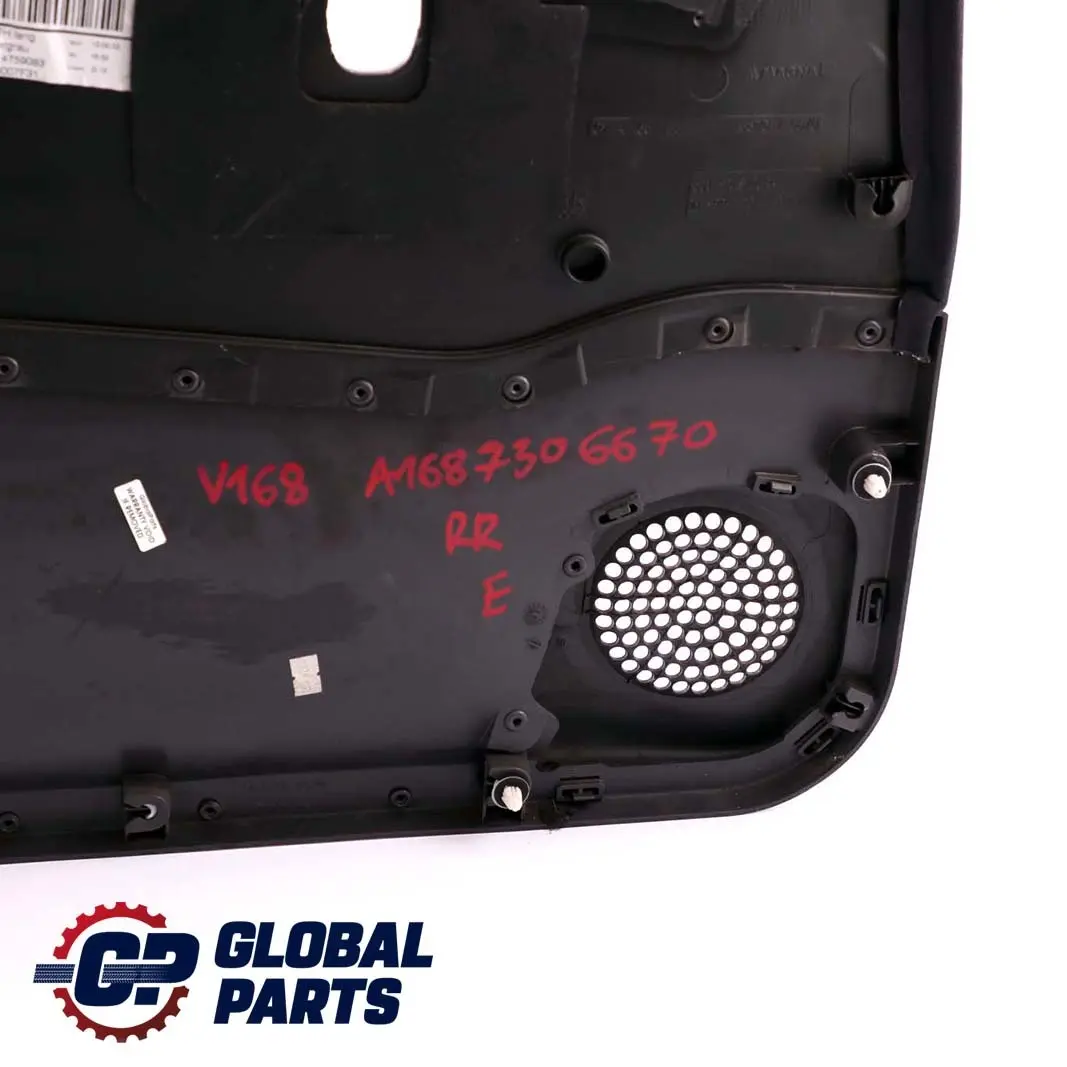 Mercedes-Benz A W168 V168 Rear Right O/S Door Card Trim Panel Cloth Slate Grey to with Part number A1687306670 Mercedes-Benz A W168 V168 Rear Right O/S Door Card Trim Panel Cloth Slate Grey - SKU A1687306670 - Part number A1687306670
