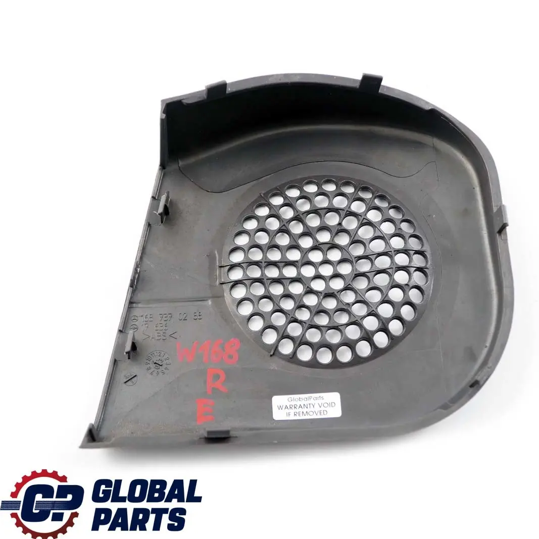 Osłona głośnika drzwi prawy tył do Mercedes W168 o numerze A1687370288 Mercedes W168 Osłona głośnika drzwi prawy tył - SKU A1687370288 - Numer Części A1687370288