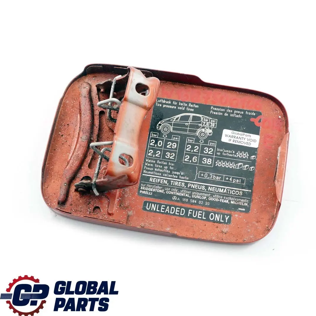 Tapa del Deposito De Combustible Mica Naranja Coral 490 para Mercedes W168 con número de pieza A1687500106 Mercedes W168 Tapa del Deposito De Combustible Mica Naranja Coral 490 - SKU A1687500106-COR - Número de pieza A1687500106