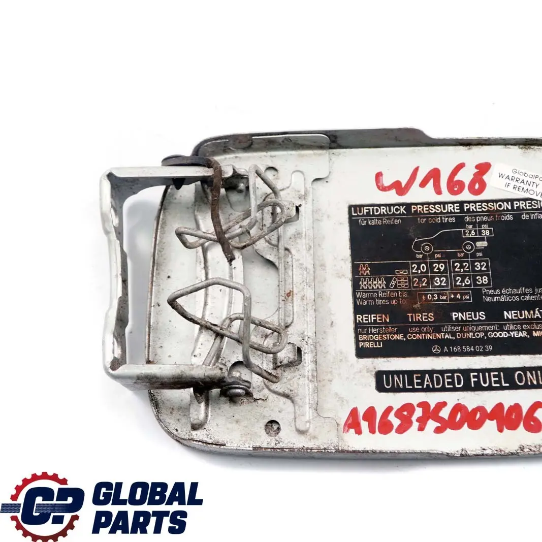Mercedes Benz a Class W168 Sportellino Serbatoio Polar Argento Metallizzato 761 - SKU A1687500106-PLS - Numero di parte A1687500106