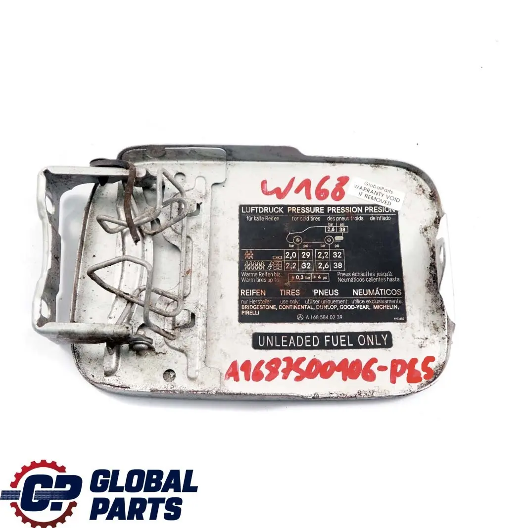 Mercedes Benz a Class W168 Sportellino Serbatoio Polar Argento Metallizzato 761 - SKU A1687500106-PLS - Numero di parte A1687500106