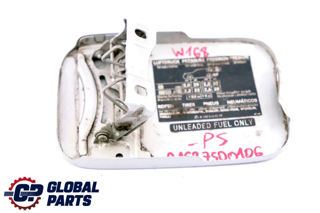Tankklappe Tankdeckel Polar Silber Metallic 761U für Mercedes W168 mit Teilenummer A1687500106 Mercedes W168 Tankklappe Tankdeckel Polar Silber Metallic 761U - SKU A1687500106-PS - Teilenummer A1687500106