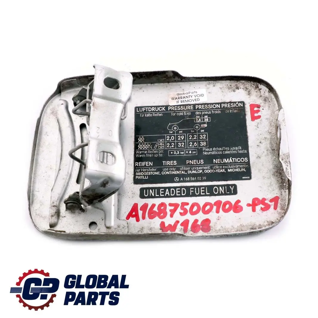 serbatoio con sportello carburante Polar Silver Metallic 761U per Mercedes W168 con numero di parte A1687500106 Mercedes W168 serbatoio con sportello carburante Polar Silver Metallic 761U - SKU A1687500106-PS1 - Numero di parte A1687500106
