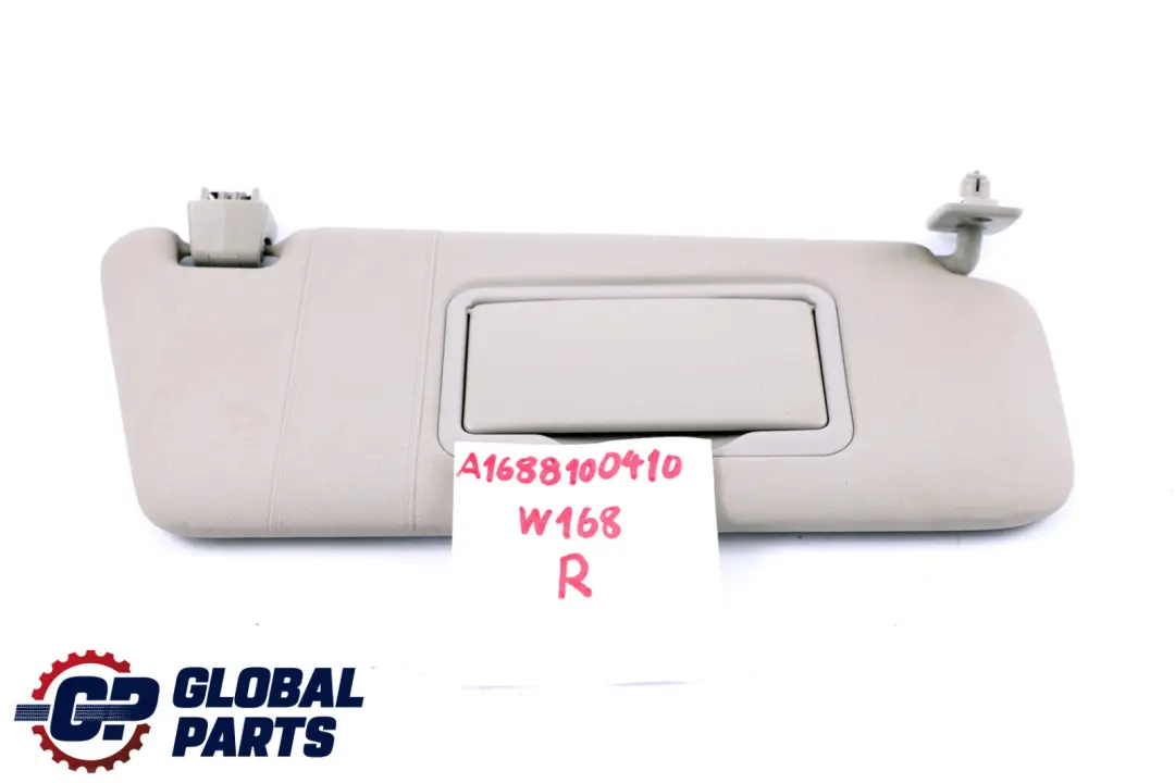 Mercedes-Benz A-Class W168 Sun Visor Cover Right O/S Grey to with Part number A1688100410 Mercedes-Benz A-Class W168 Sun Visor Cover Right O/S Grey - SKU A1688100410 - Part number A1688100410