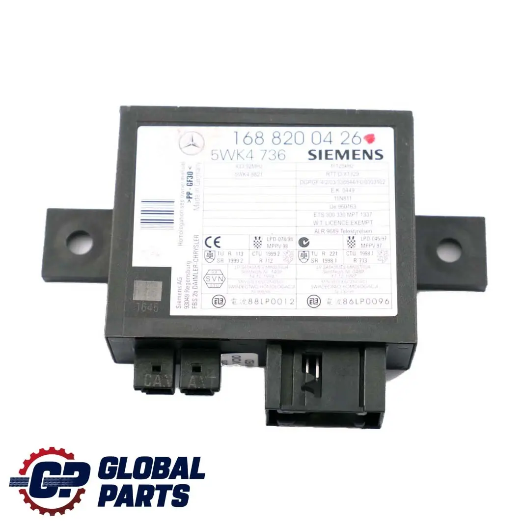 Benz Classe A W168 Anti-demarrage Code Commande Module ecu pour Mercedes à propos du numéro de pièce A1688200426 Mercedes Benz Classe A W168 Anti-demarrage Code Commande Module ecu - SKU A1688200426-1 - Numéro de pièce A1688200426