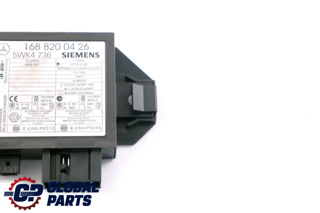 Immobilizer Control Unit Module ECU to Mercedes W168 with Part number A1688200426 Mercedes W168 Immobilizer Control Unit Module ECU - SKU A1688200426 - Part number A1688200426
