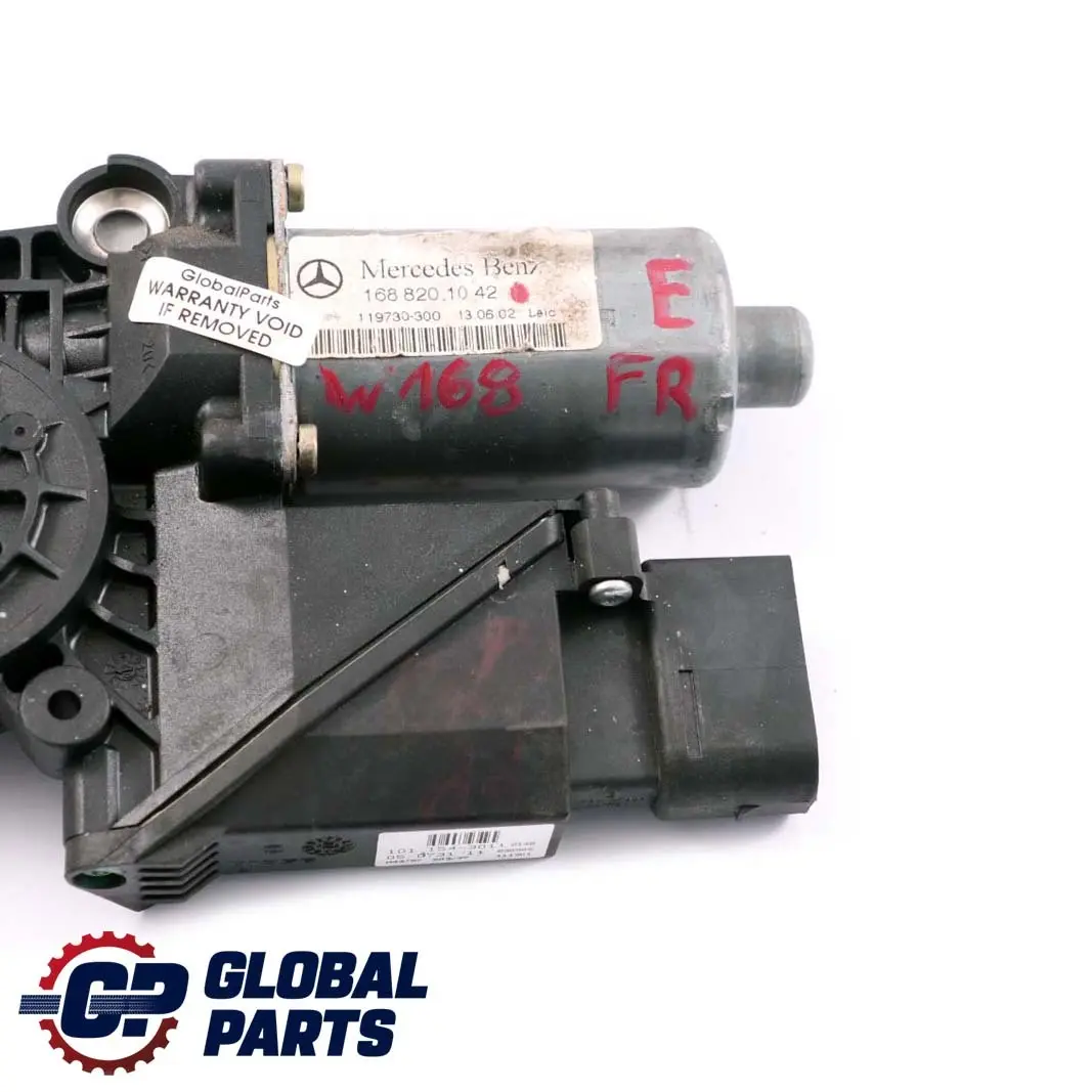elevalunas el?ctrico puerta delantera derecha Mercedes A W168 para Motor con número de pieza A1688201042 Motor elevalunas el?ctrico puerta delantera derecha Mercedes A W168 - SKU A1688201042 - Número de pieza A1688201042
