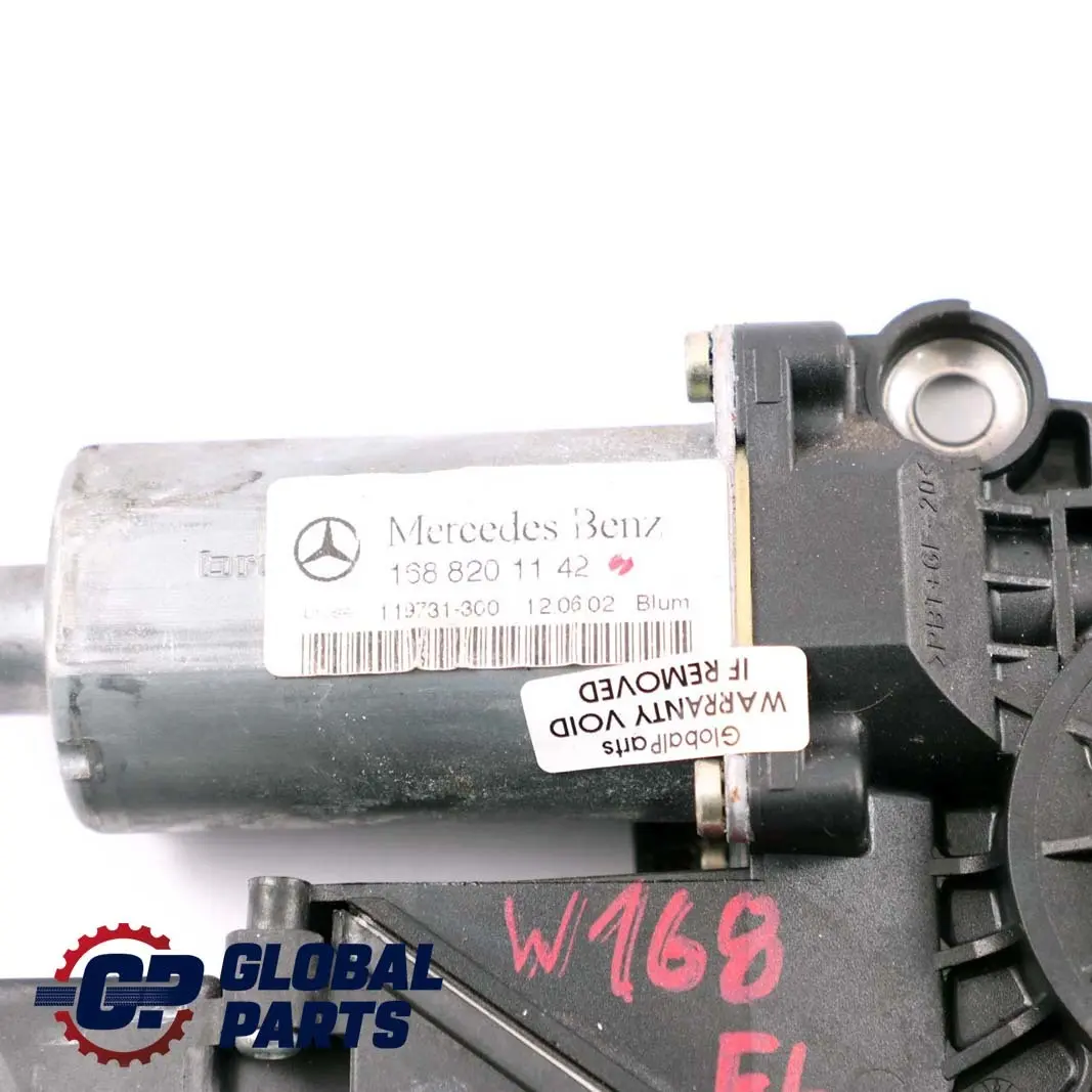 Mercedes-Benz A-Class W168 Front Left Door N/S Window Lifter Motor to with Part number A1688201142 Mercedes-Benz A-Class W168 Front Left Door N/S Window Lifter Motor - SKU A1688201142 - Part number A1688201142