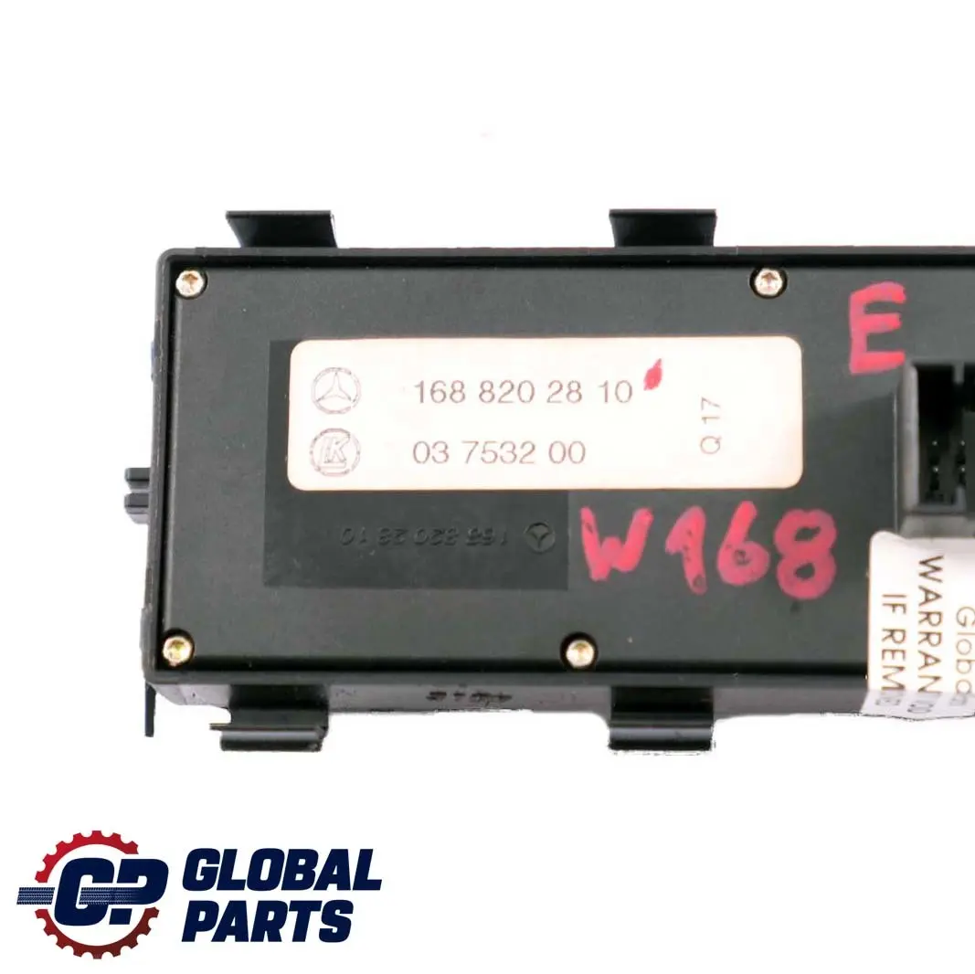 Interruttore regolatore finestrino elettrico guida per Mercedes W168 con numero di parte A1688202810 Mercedes W168 Interruttore regolatore finestrino elettrico guida - SKU A1688202810 - Numero di parte A1688202810