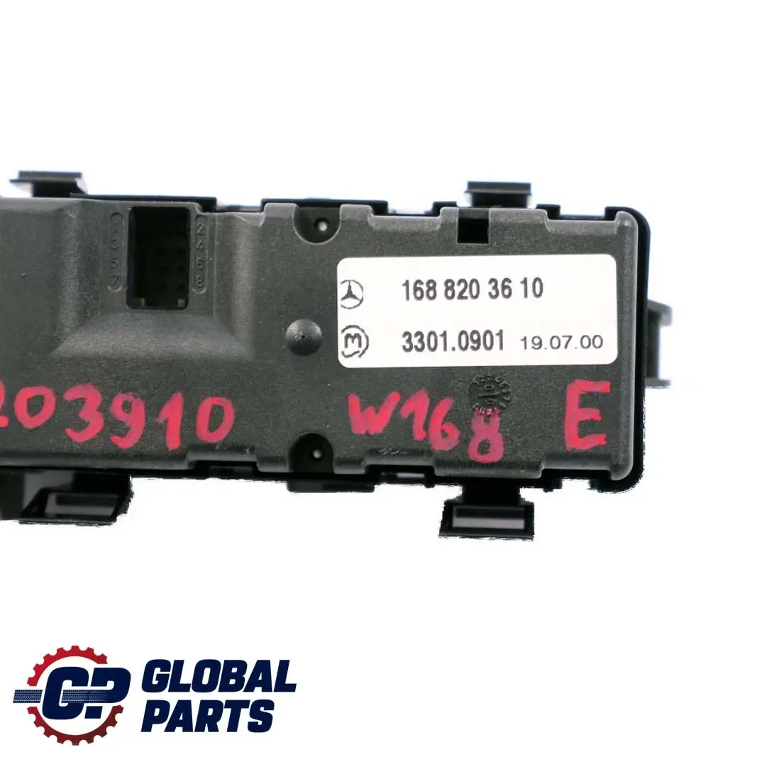Mercedes-Benz A-Class W168 ASR Off Wiper Heat Switch Control Panel to with Part number A1688203910 Mercedes-Benz A-Class W168 ASR Off Wiper Heat Switch Control Panel - SKU A1688203910 - Part number A1688203910