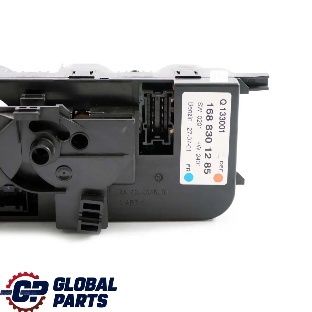  Mercedes-Benz A W168 1 Climate Heater Control Unit Switch Panel A1688301285 - SKU A1688302285-1 - Part number A1688302185