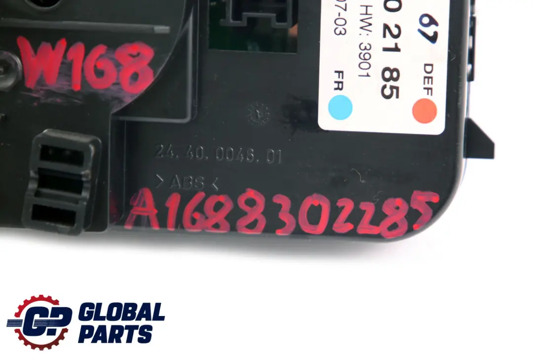 Mercedes-Benz A-Class W168 Climate Heater Control Unit Switch Panel to with Part number A1688302185 Mercedes-Benz A-Class W168 Climate Heater Control Unit Switch Panel - SKU A1688302285 - Part number A1688302185