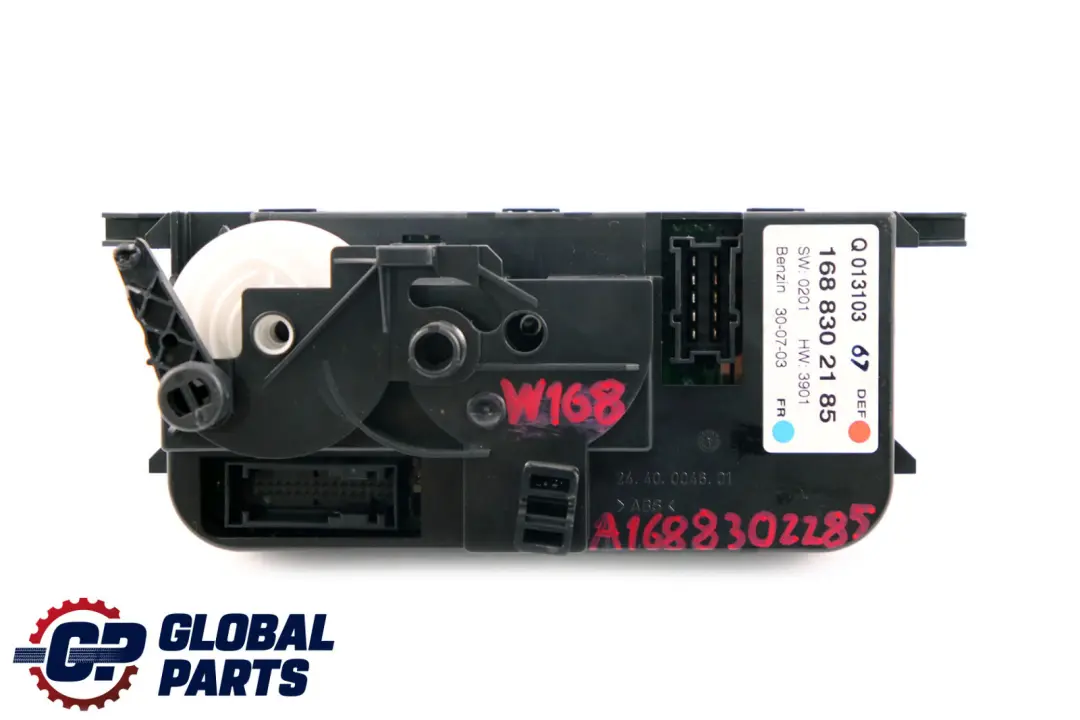  Mercedes-Benz A-Class W168 Climate Heater Control Unit Switch Panel - SKU A1688302285 - Part number A1688302185
