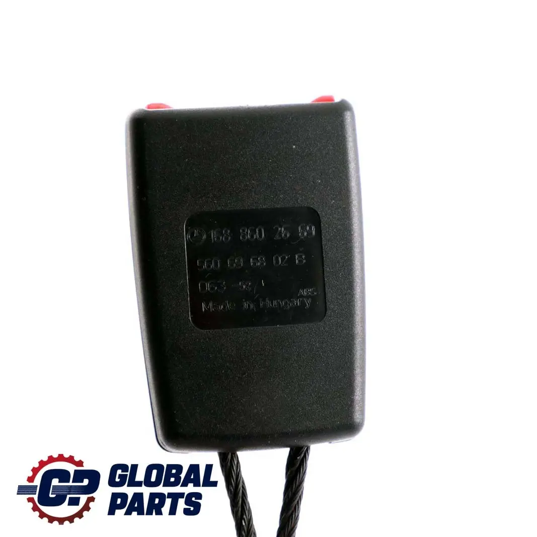 Hebilla Cinturon Seguridad Delantero Izquierdo Derecho para Mercedes W168 con número de pieza A1688602669 Mercedes W168 Hebilla Cinturon Seguridad Delantero Izquierdo Derecho - SKU A1688602669 - Número de pieza A1688602669