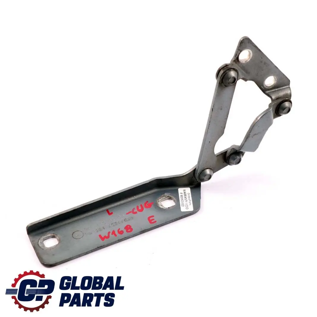 Mercedes-Benz A W168 Cerniera Sinistra N/S Cofano Anteriore Cumulo Grigio - 757 per con numero di parte A1688800228 Mercedes-Benz A W168 Cerniera Sinistra N/S Cofano Anteriore Cumulo Grigio - 757 - SKU A1688800128-CUG - Numero di parte A1688800228