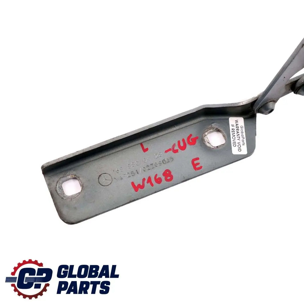 Mercedes-Benz A W168 Hinge Left N/S Hood Bonnet Front Cumulus Grey - 757 to with Part number A1688800228 Mercedes-Benz A W168 Hinge Left N/S Hood Bonnet Front Cumulus Grey - 757 - SKU A1688800128-CUG - Part number A1688800228