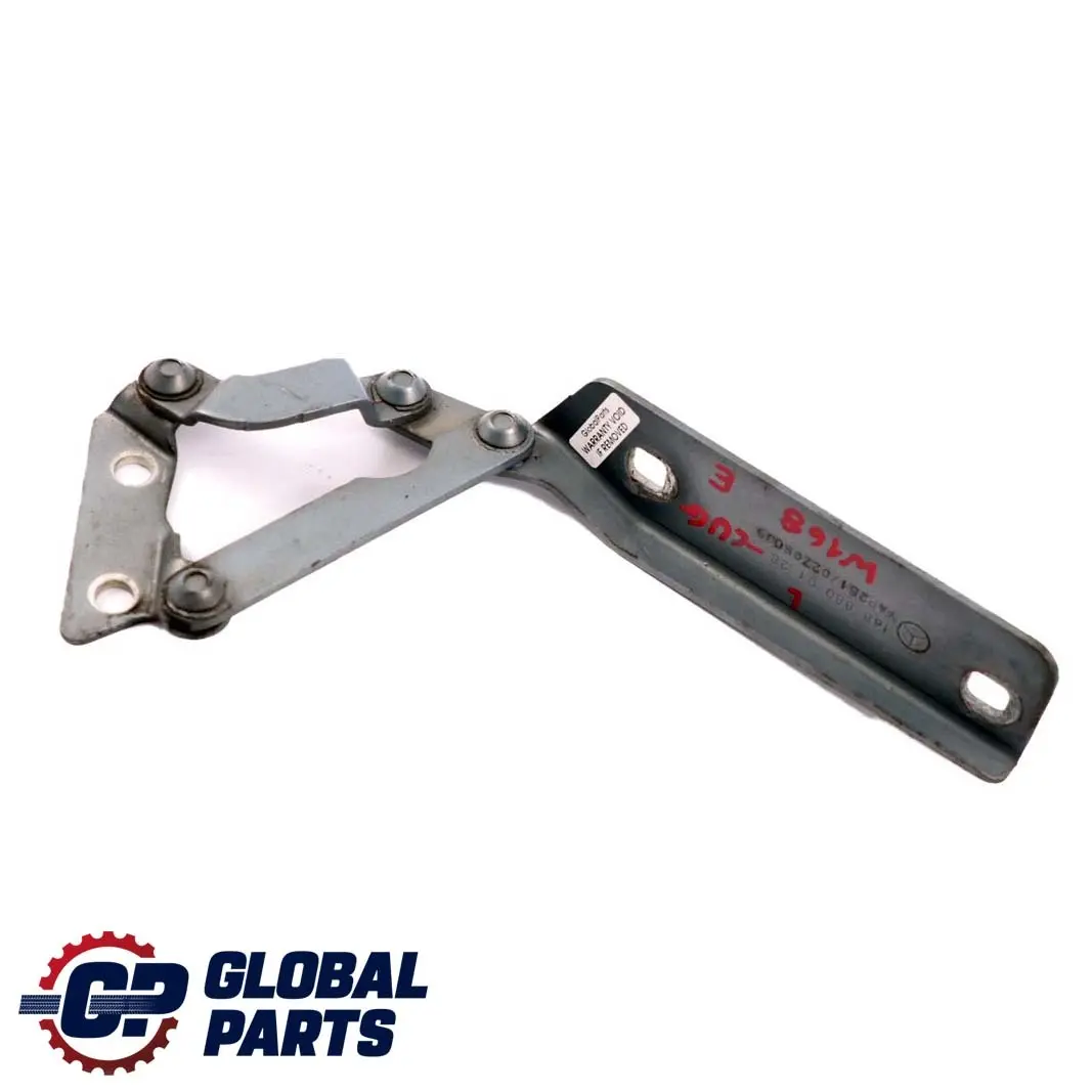 Mercedes-Benz A W168 Hinge Left N/S Hood Bonnet Front Cumulus Grey - 757 to with Part number A1688800228 Mercedes-Benz A W168 Hinge Left N/S Hood Bonnet Front Cumulus Grey - 757 - SKU A1688800128-CUG - Part number A1688800228