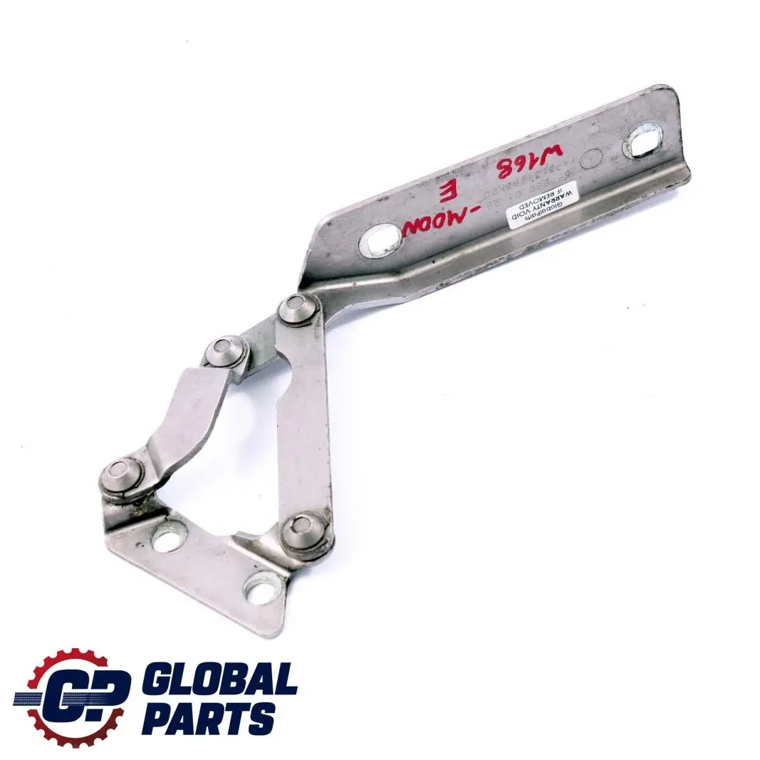 Cerniera sinistra N/S Cofano anteriore Argento Chiaro A1688800128 per Mercedes W168 con numero di parte A1688800228 Mercedes W168 Cerniera sinistra N/S Cofano anteriore Argento Chiaro A1688800128 - SKU A1688800128-MOON - Numero di parte A1688800228