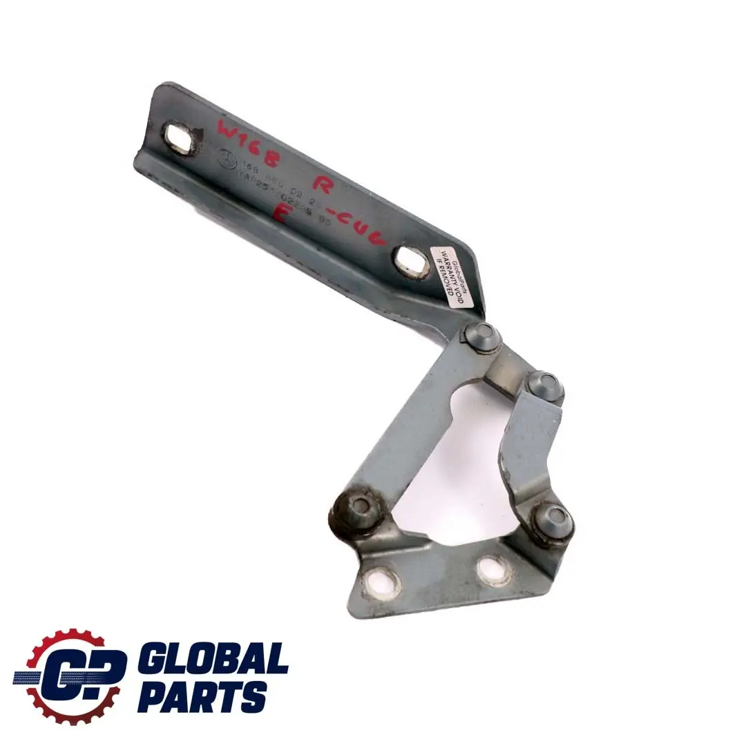 Mercedes-Benz A W168 Cerniera Destra O/S Cofano Anteriore Cumulo Grigio - 757 per con numero di parte A1688800228 Mercedes-Benz A W168 Cerniera Destra O/S Cofano Anteriore Cumulo Grigio - 757 - SKU A1688800228-CUG - Numero di parte A1688800228