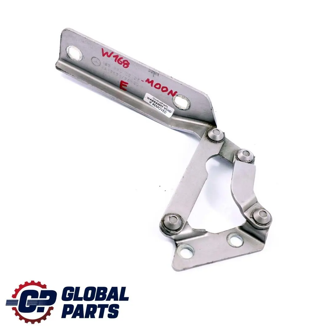 Mercedes-Benz A W168 Bisagra Derecha Capo Delantero Moonlight Silver para con número de pieza A1688800228 Mercedes-Benz A W168 Bisagra Derecha Capo Delantero Moonlight Silver - SKU A1688800228-MOON - Número de pieza A1688800228