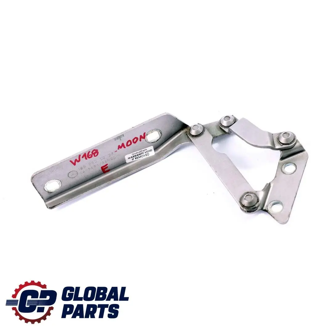Mercedes-Benz A W168 Hinge Right O/S Bonnet Front Moonlight Silver to with Part number A1688800228 Mercedes-Benz A W168 Hinge Right O/S Bonnet Front Moonlight Silver - SKU A1688800228-MOON - Part number A1688800228