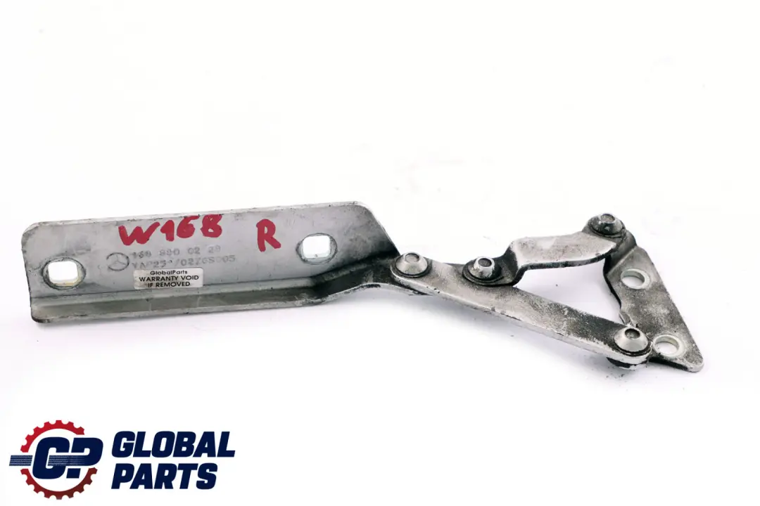 Mercedes A W168 Charniere de Capot Droite Polar Silver - SKU A1688800228-PS - Numéro de pièce A1688800228