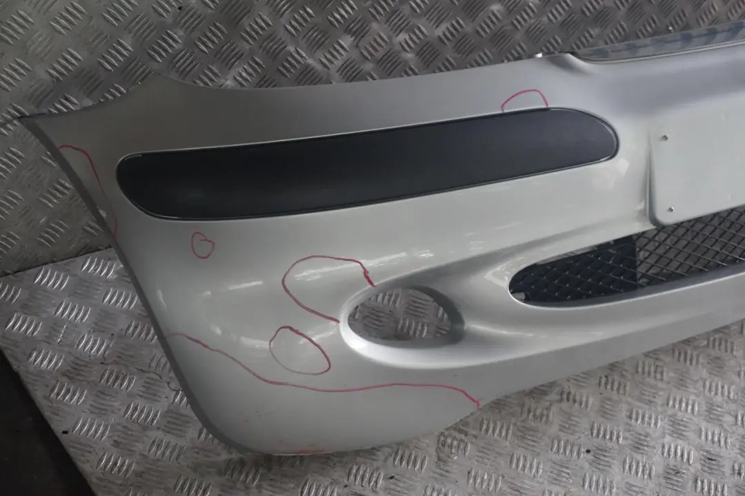 Mercedes A-Class W168 Front Bumper Trim Panel Polar Silver Metallic - 761U - SKU A1688853025-PS - Part number A1688853025