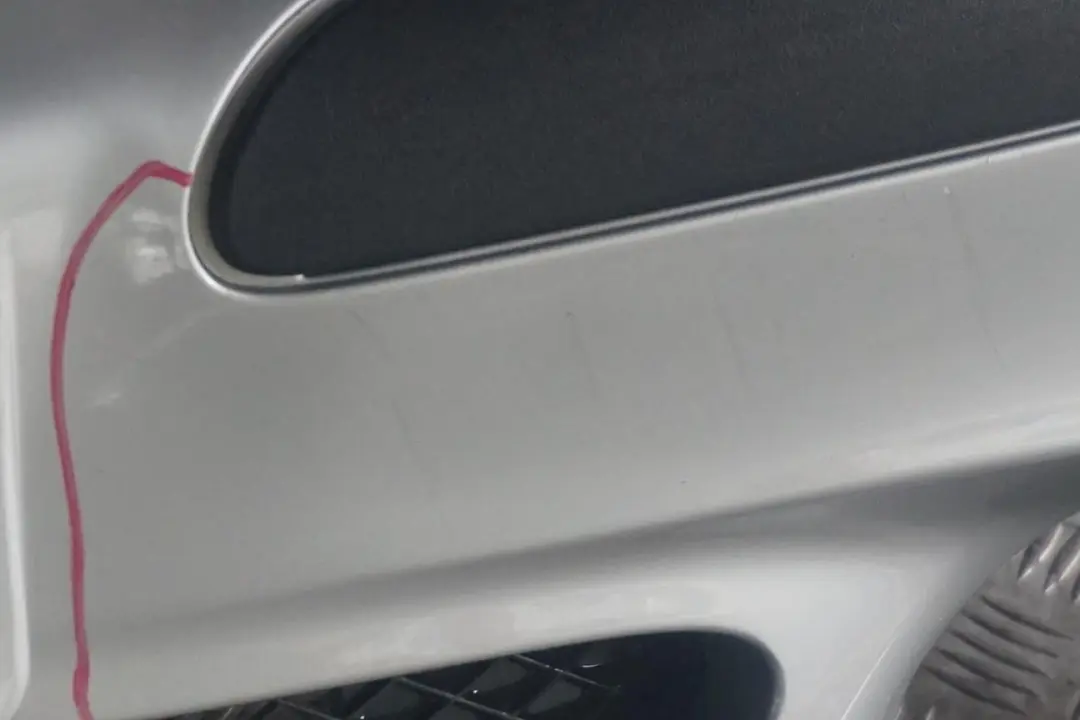 Mercedes A-Class W168 Front Bumper Trim Panel Polar Silver Metallic - 761U - SKU A1688853025-PS - Part number A1688853025