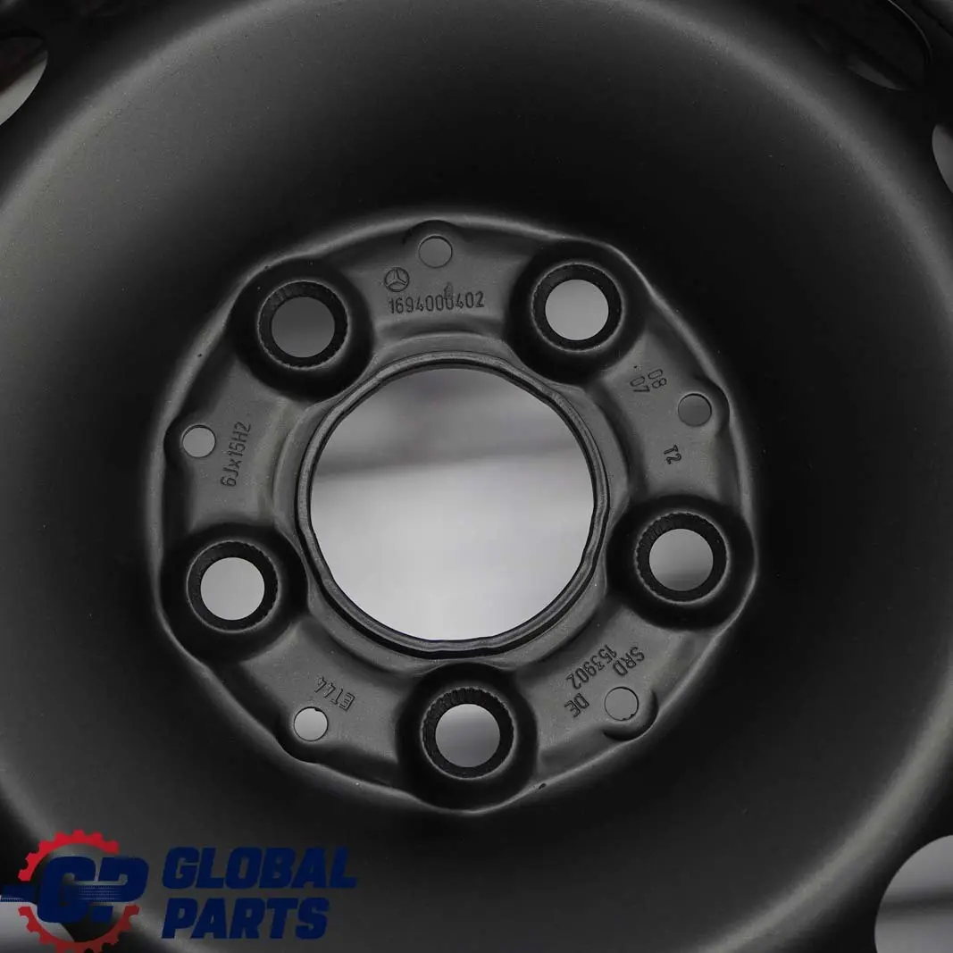 Mercedes-Benz A B Class W169 W245 Steel Rim Wheel 15" 6J ET:44 to with Part number A1694000402 Mercedes-Benz A B Class W169 W245 Steel Rim Wheel 15" 6J ET:44 - SKU A1694000402-2 - Part number A1694000402