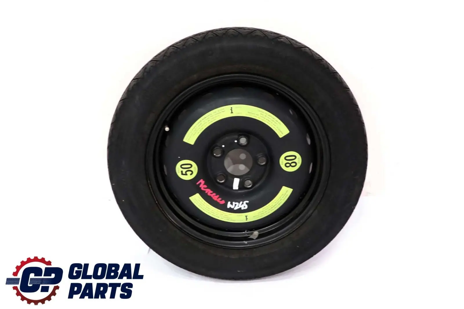 Ersatz Rad Mercedes W169 W245 Kompakt Stahl R16 Reifen 125/90 A1694000802
